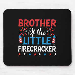 Brother Of The Little Firecracker Shirt 4th Of Jul Mouse Pad