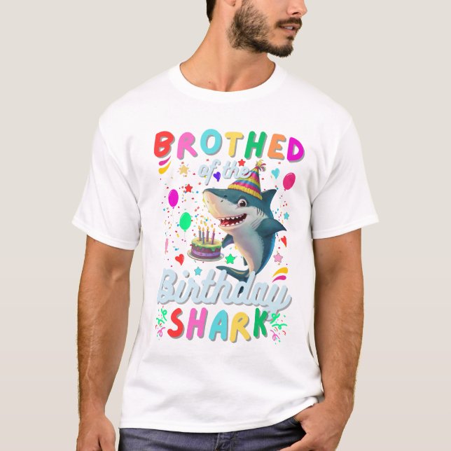 Brother Of The Shark Birthday Boy Girl  T-Shirt (Front)