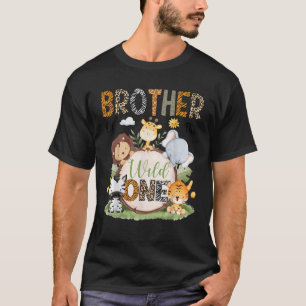 Brother Of The Wild One 1St Birthday Boy Safari Lo T-Shirt