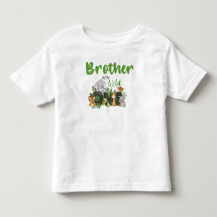 Brother of the Wild One Jungle Safari Zoo Animals Toddler T-shirt
