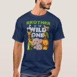 Brother of the Wild One Zoo Birthday Safari T-Shirt<br><div class="desc">Brother of the Wild One Zoo Birthday Safari Jungle Animal Gift. Perfect gift for your dad,  mom,  papa,  men,  women,  friend and family members on Thanksgiving Day,  Christmas Day,  Mothers Day,  Fathers Day,  4th of July,  1776 Independent day,  Veterans Day,  Halloween Day,  Patrick's Day</div>