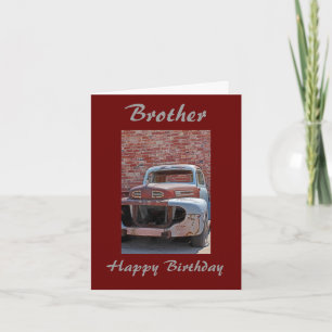 Brother Old Rusty Truck Carte d'anniversaire