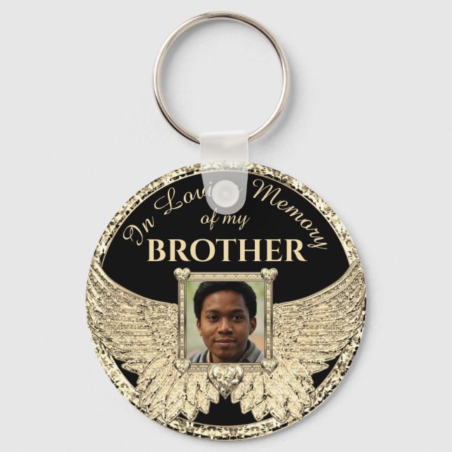 Brother Photo Memorial Keychain (Front)
