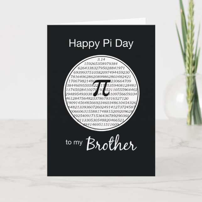 Brother Pi Day Circle Card (Front)