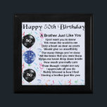 Brother Poem 50th Birthday Gift Box<br><div class="desc">A great gift for a brother on his 50th birthday</div>