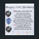 Brother Poem 50th Birthday Notepad<br><div class="desc">A great gift for a brother on his 50th birthday</div>