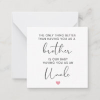 Brother Promoted To Uncle, pregnancy reveal