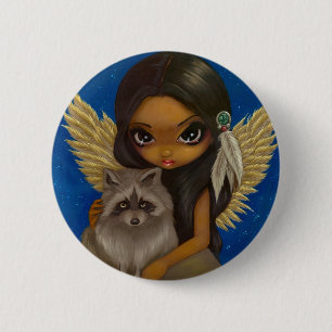 "Brother Raccoon" Button