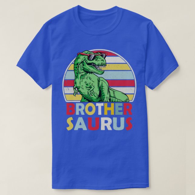 Brother Saurus Shirt Dinosaur Brother Shirt Brothe (Design Front)