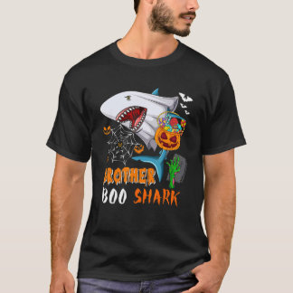 Brother Shark Boo Halloween Shark Boo Ghost Candie T-Shirt