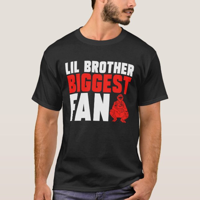 Brother Sister  Baseball Softball Catcher T-Shirt (Front)