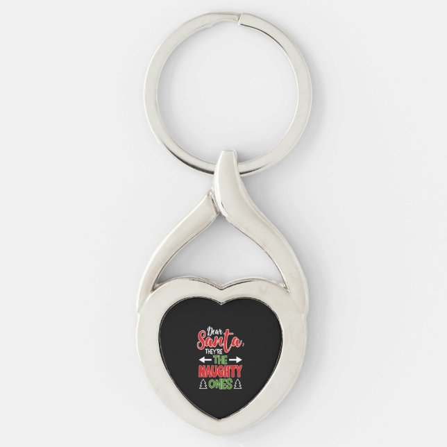 Brother Sister Christmas Gift Keychain (Front)