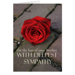 Brother Sympthy card with Roses