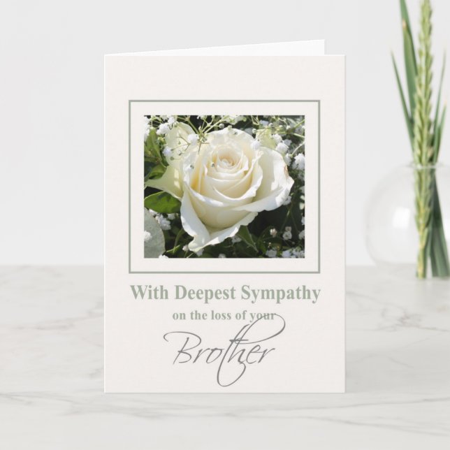 Brother Sympthy card with Roses (Front)