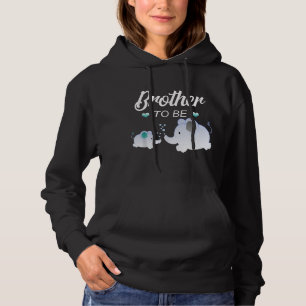 Brother To Be Elephant Baby Shower Gift For Boy Hoodie