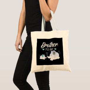 Brother To Be Elephant Baby Shower Gift For Boy Tote Bag