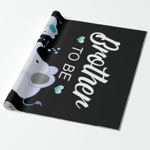 Brother To Be Elephant Baby Shower Gift For Boy Wrapping Paper