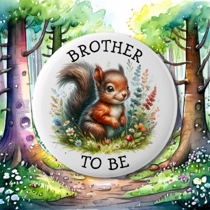 Brother to be Woodland Themed Baby Shower 2 Inch Round Button