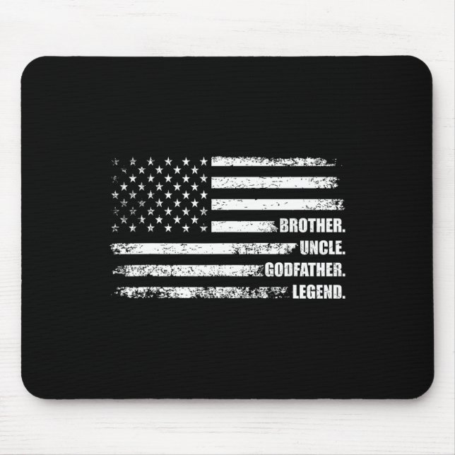 Brother Uncle Godfather Legend Fun Best Funny Uncl Mouse Pad (Front)