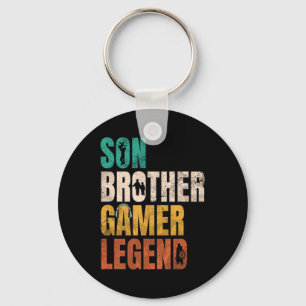 Brother Video Gamer Legend Matching Family Sibling Keychain
