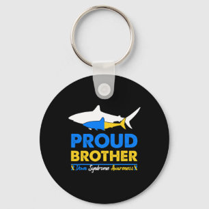 Brother World Down Syndrome Awareness Day Shark T2 Keychain
