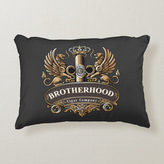 Brotherhood Cigar Company  Accent Pillow (Front)