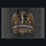 Brotherhood Cigar Company  Cutting Board<br><div class="desc">Bring craftsmanship and style to your table with the Brotherhood Cigar Company Cutting Board. Featuring the distinguished Brotherhood crest flanked by regal lions in gold and espresso tones, this design reflects loyalty, tradition, and timeless masculine sophistication. Perfect for home bars, cigar lounges, or kitchen décor, it’s a bold and functional...</div>