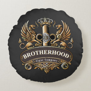 Brotherhood Cigar Company Round Pillow