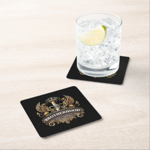 Brotherhood Cigar Company  Square Paper Coaster