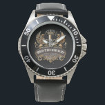 Brotherhood Cigar Company  Watch<br><div class="desc">Keep time with distinction wearing the Brotherhood Cigar Company Watch. Featuring the signature crest in gold and espresso tones, this design blends craftsmanship, precision, and timeless masculine style. Perfect for everyday wear or special occasions, it’s a statement of tradition and refinement. A classic accessory for men who value quality, loyalty,...</div>