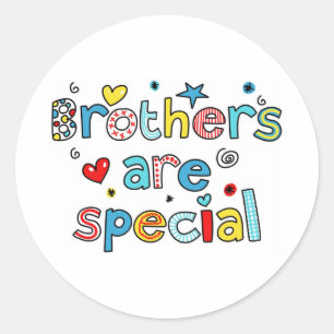 Brothers are Special Classic Round Sticker