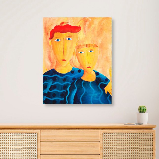 Brothers Contemporary Painting Fine Art Canvas Pri Print (Creator Uploaded)