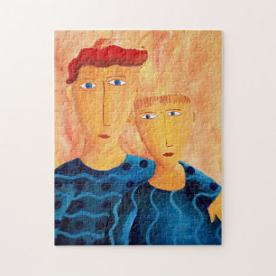 Brothers Contemporary Painting Fine Art Jigsaw Puz Puzzle