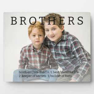 Brothers Dictionary Definition Fun Plaque