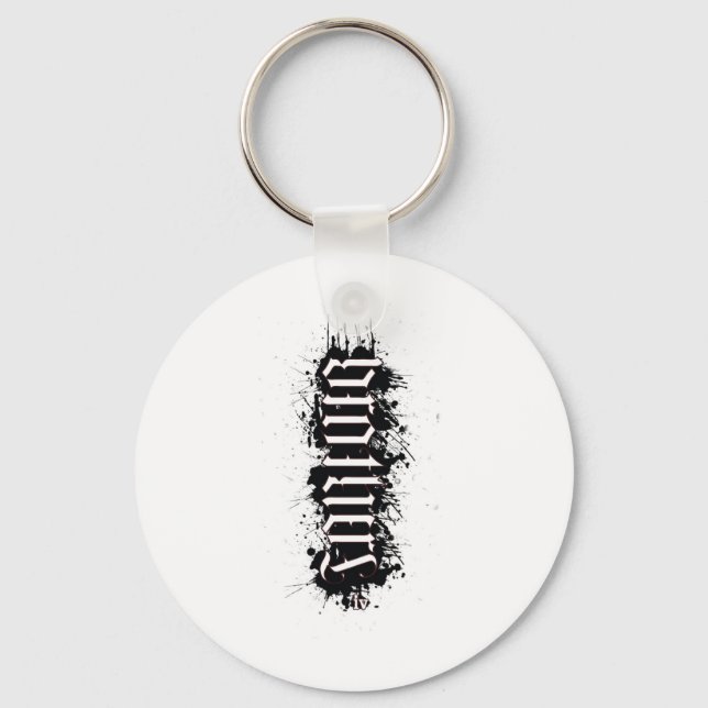 Brothers Forever Ambigram Keychain (Front)