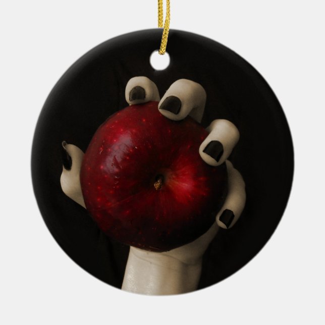 Brothers Grimm Tempting Witch Ceramic Ornament (Front)
