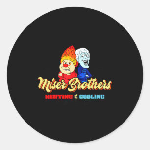 Brothers Heating & Cooling Christmas  Classic Round Sticker