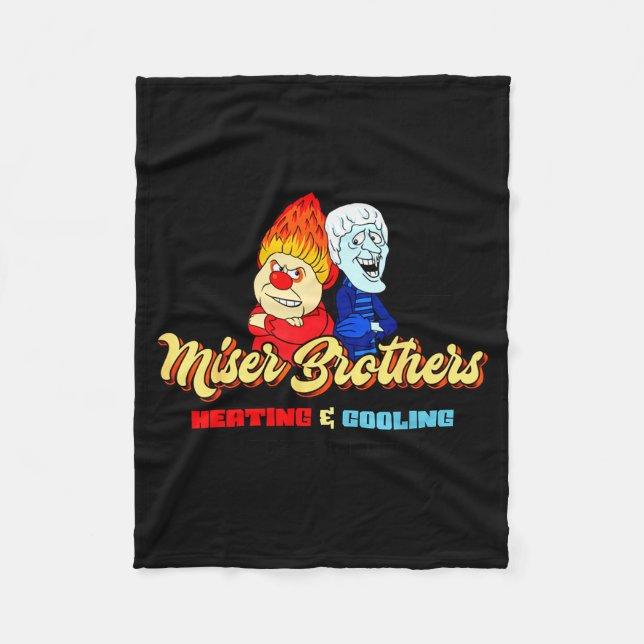 Brothers Heating &amp; Cooling Christmas  Fleece Blanket (Front)