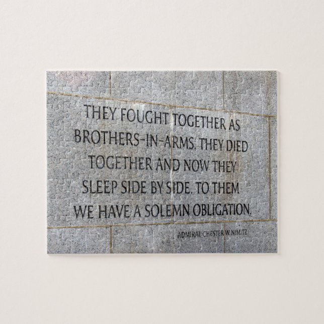 Brothers in Arms Memorial WW2 Jigsaw Puzzle (Horizontal)