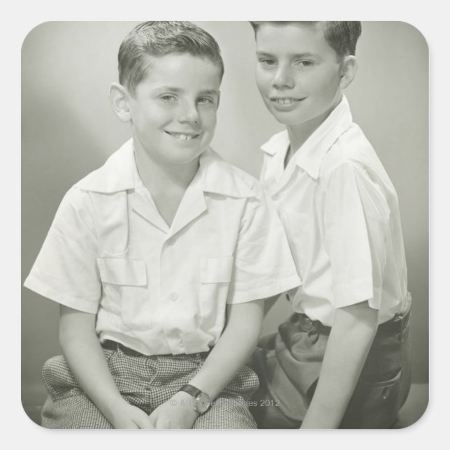 Brothers in Studio Square Sticker (Front)