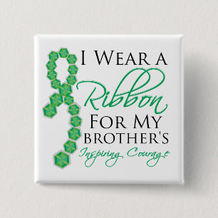 Brother's Inspiring Courage - Liver Cancer 2 Inch Square Button