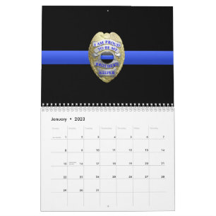 Brothers Keeper Badge Thin Blue Line Calendar