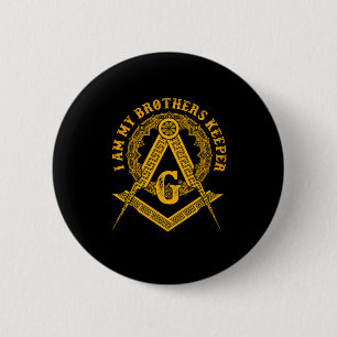 Brothers Keeper Illuminati Symbol Masonic Conspira 2 Inch Round Button