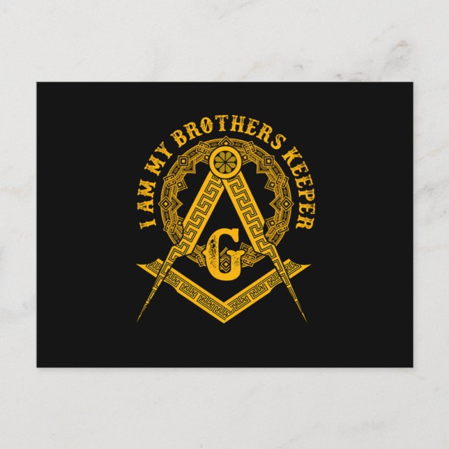 Brothers Keeper Illuminati Symbol Masonic Conspira Postcard (Front)