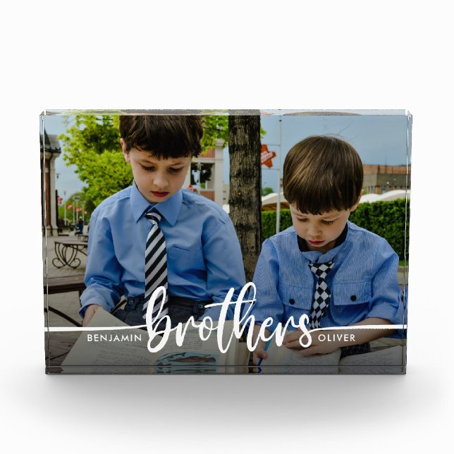 Brothers Script Modern Photo   (Front)