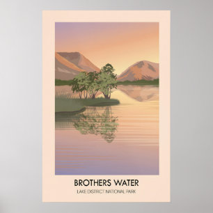 Brothers Water Affiche de voyage dans le Lake Dist