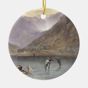 Brothers Water, detail of ice skaters, from 'The E Ceramic Ornament