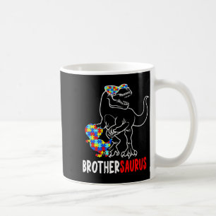 Brothersaurus T Rex Dinosaur Autism Awareness Brot Coffee Mug