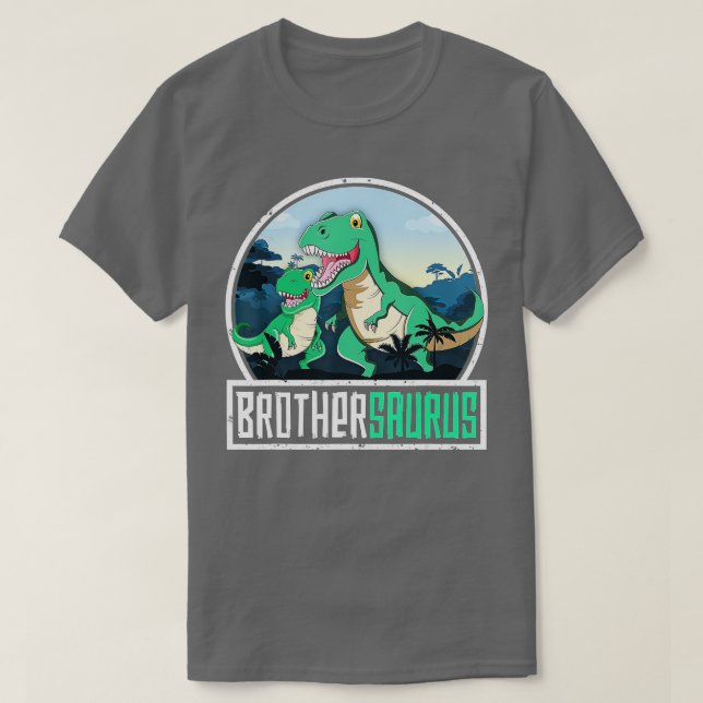 Brothersaurus T-Rex Dinosaur Saurus Brother Matchi T-Shirt (Design Front)