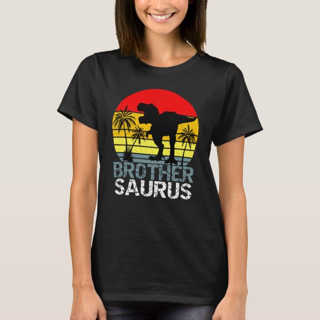 Brothersaurus  T Rex Dinosaur T-Shirt (Front)